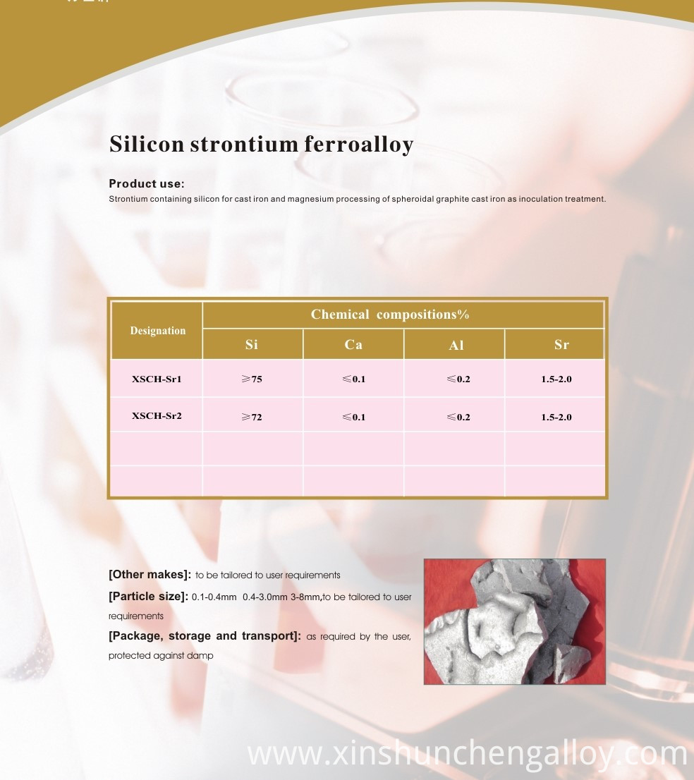 Silicon strontium ferroalloy Silicon strontium ferroalloy